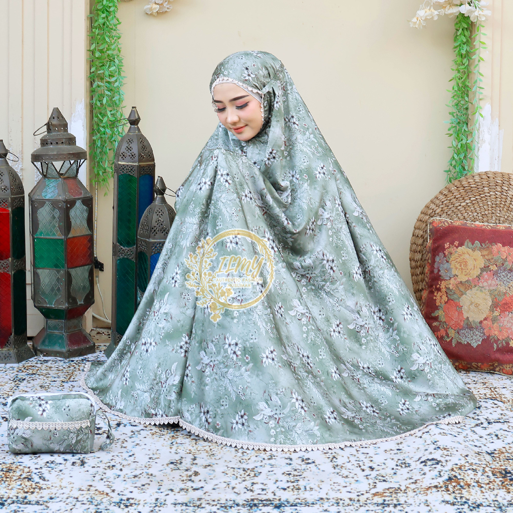 ILMY Mukena Armany Silky Renda Premium Ladya Series Adem Mewah Jumbo Terbaru Cantik Elegan Sultan Te