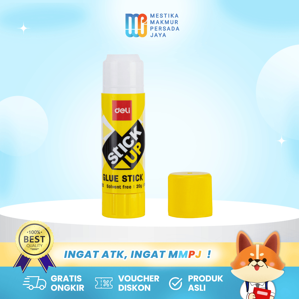 

Deli Lem Glue Stick 20g Strong Adhesive PVP Daya Rekat Super Kuat