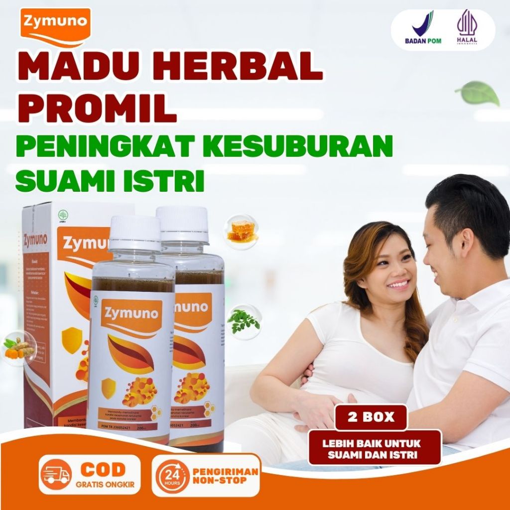 Zymuno Original Official Madu Herbal Bantu Promil Program Hamil Peningkat Kesuburan Suami Istri