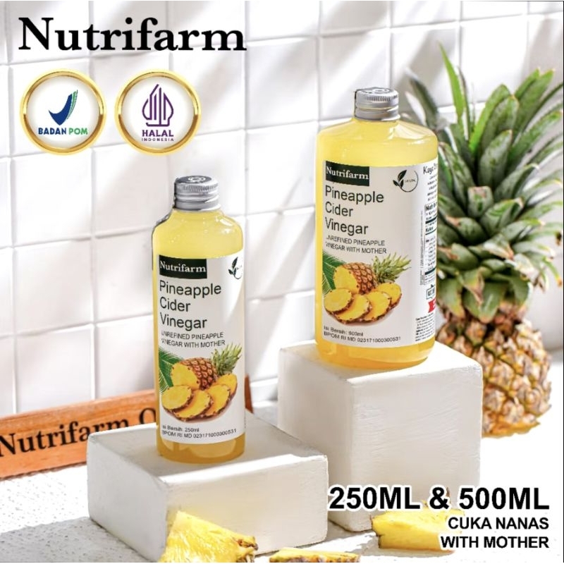 

CUKA NANAS NUTRIFRAM 500Ml ORIGINAL WITH MOTHER | CUKA NANAS MURNI | Pineapple Cider Vinegar