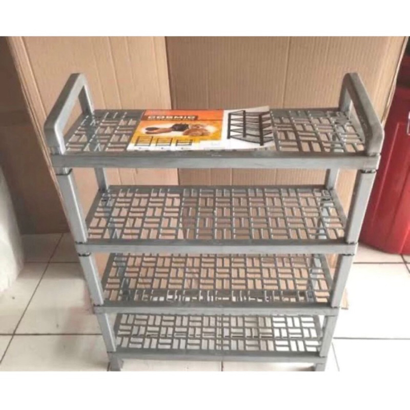 Rak Sepatu Calista 4 Susun/ Rak Sepatu Plastik Tebal Kokoh