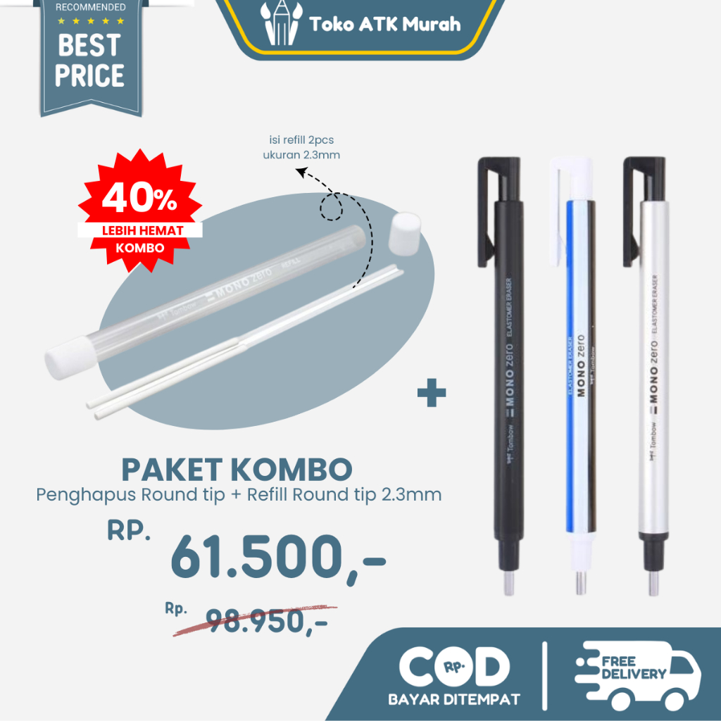 

H7Y Tombow Mono Zero Eraser Pen - Round Tip Penghapus Sketsa