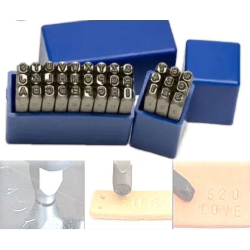 

alat ketok dan huruf 3mm 1 set stamp punch set 3mm