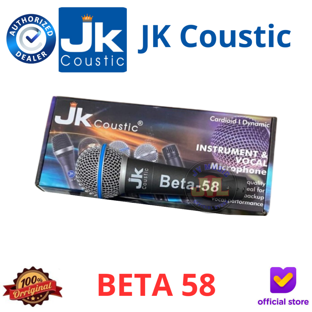 JK Coustic Beta 58 Dynamic Microphone Kabel JK Coustic Beta58