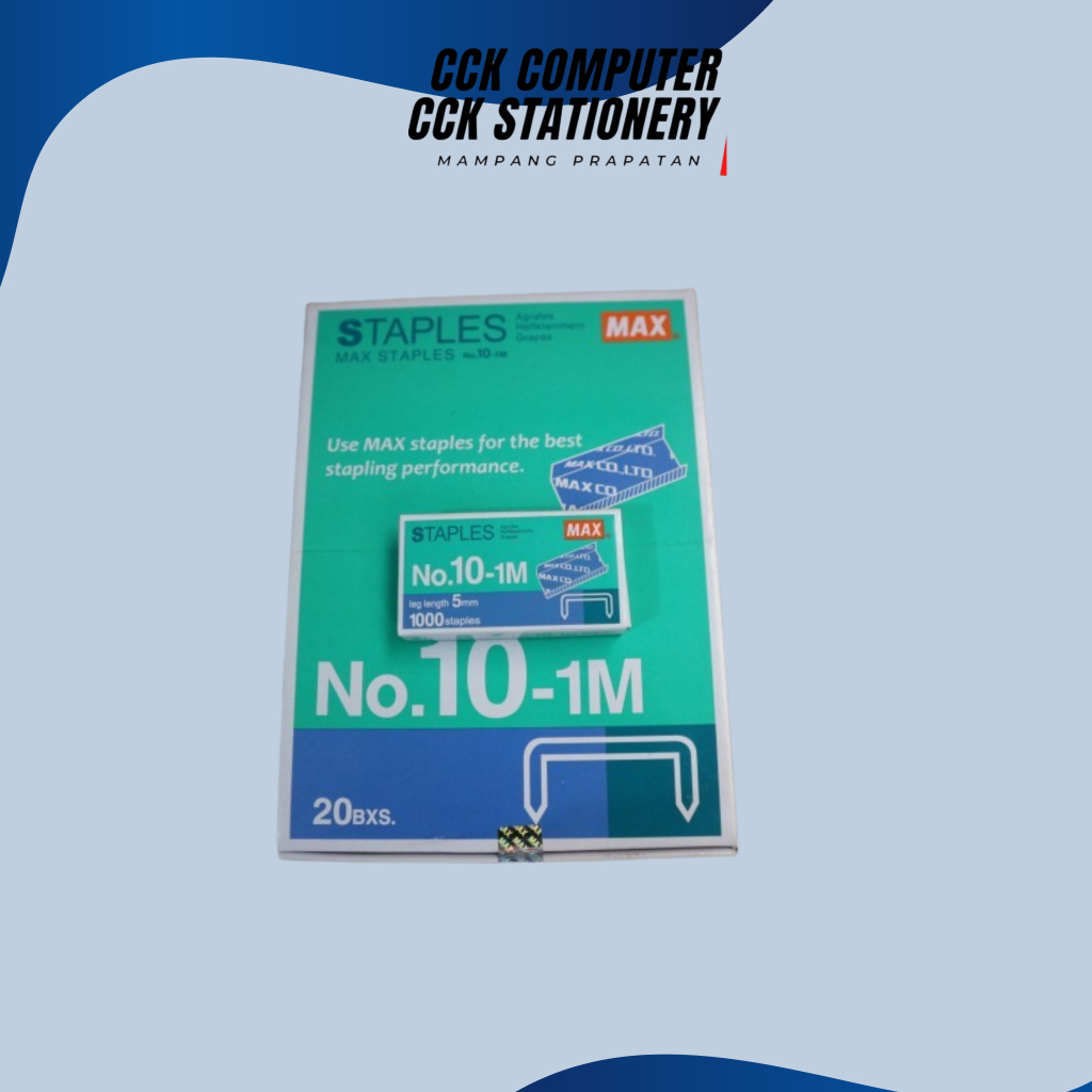 

MAX Staples No.10 / Steples Hekter Isi Stepler MAX Kecil No.10-1M