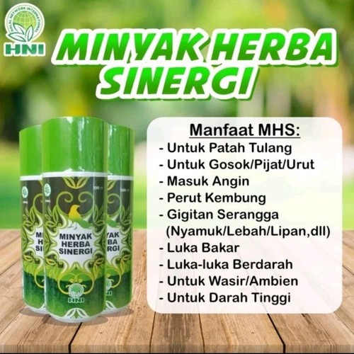 MINYAK HERBA SINERGI HNI HPAI ORIGINAL HERBAL GOSOK PIJAT URUT 100ML | MHS HNI | MINYAK BUT-BUT