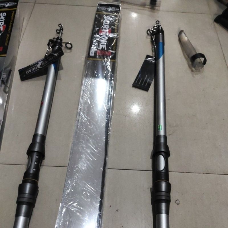 joran pancing antena hammerhead surf one 390 420 telescopic surf pasiran pantai