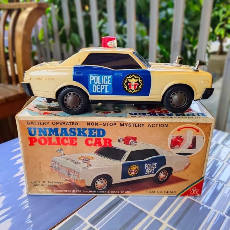 Police Car Toys UNMASKED POLICE CAR Toys made in Japan. Vintage  Collectible Toys