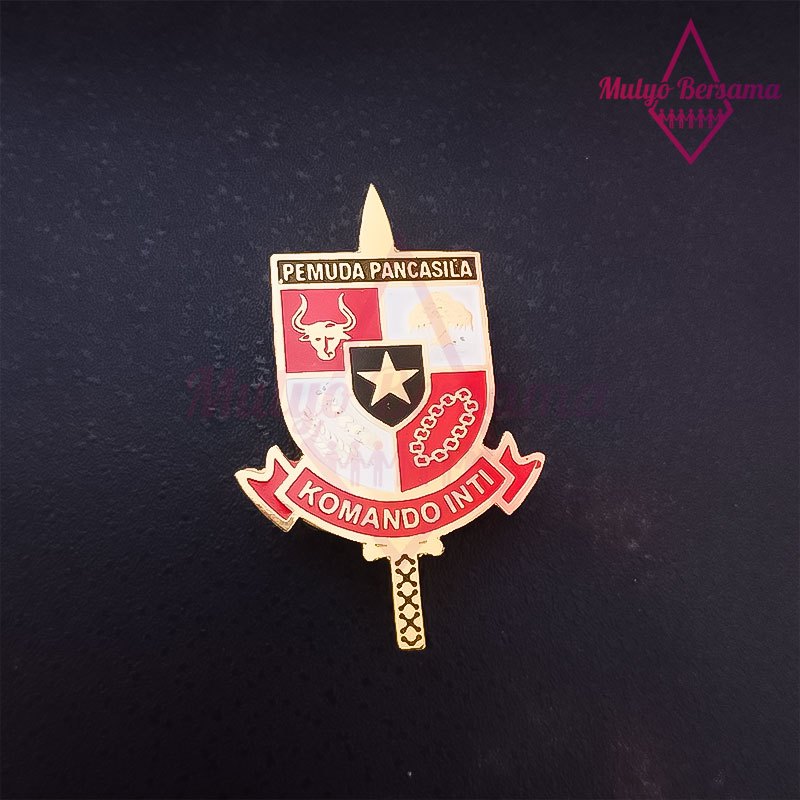 Pin Logo Komando Inti PP Pin Bros Pemuda Pancasila - Mulyo Bersama