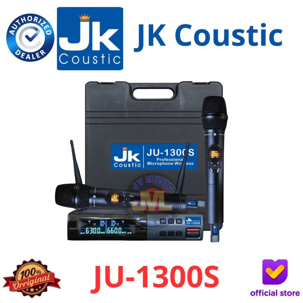 JK Coustic JU1300S Dual Handheld Microphone Wireless JK Coustic JU-1300S