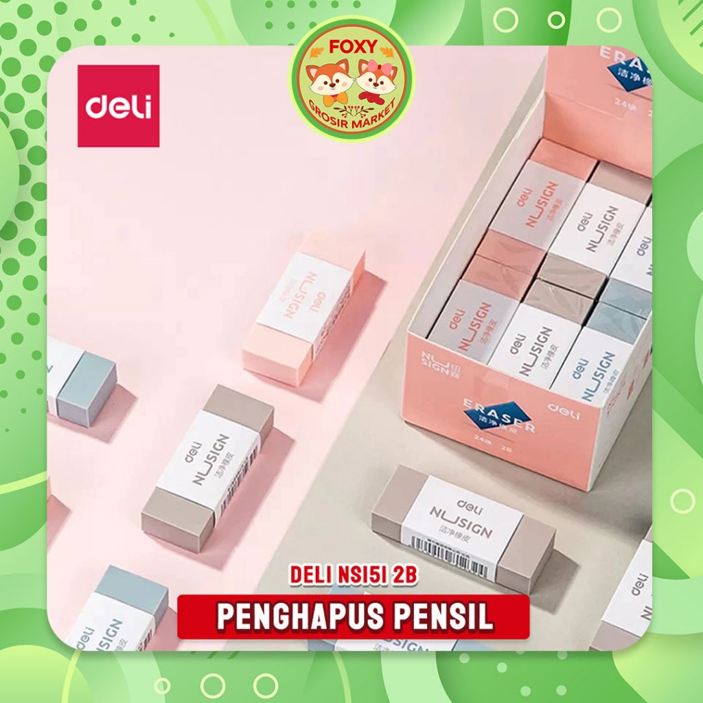 

Penghapus Pensil Nusign NS151 Deli / Penghapus Warna Pastel NS 151