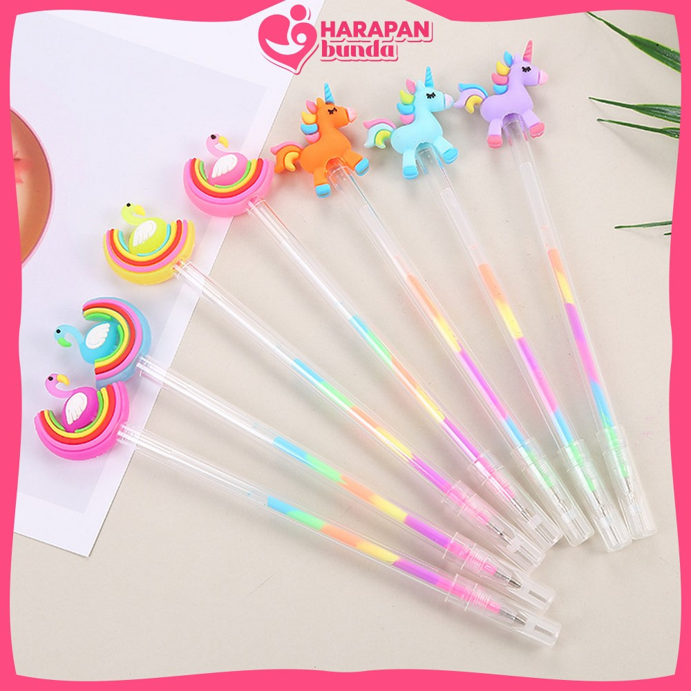 

Pena Pelangi Lucu Pulpen Gel 0.5mm Karakter Angsa Tinta Rainbow / Alat Tulis Sekolah Drawing Pen Warna Warni Harapan Bunda A44