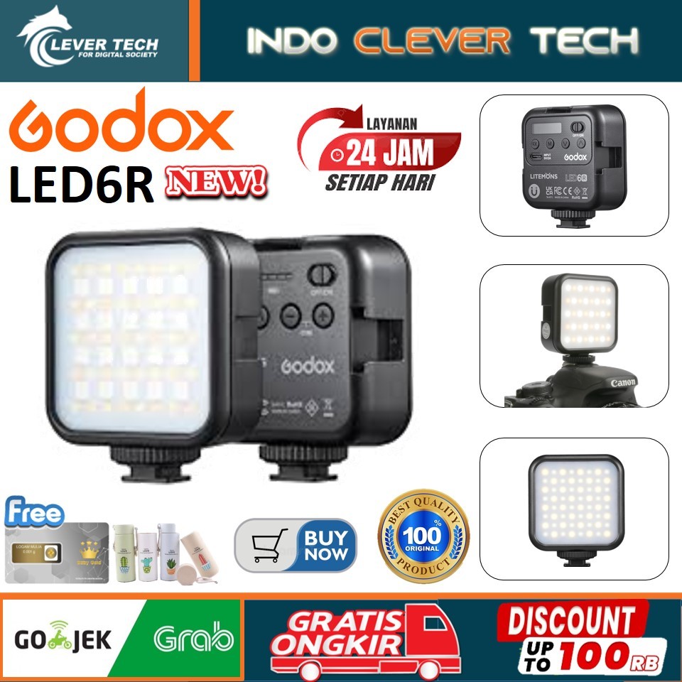 Godox LED6R Litemons RGB Pocket LED Video Light - Godox LED 6R