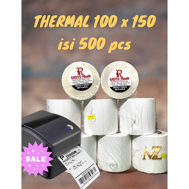

KODE M8JE8 KERTAS THERMAL STICKER THERMAL LABEL A6 UKURAN 1 X 15 ISI 5PCS