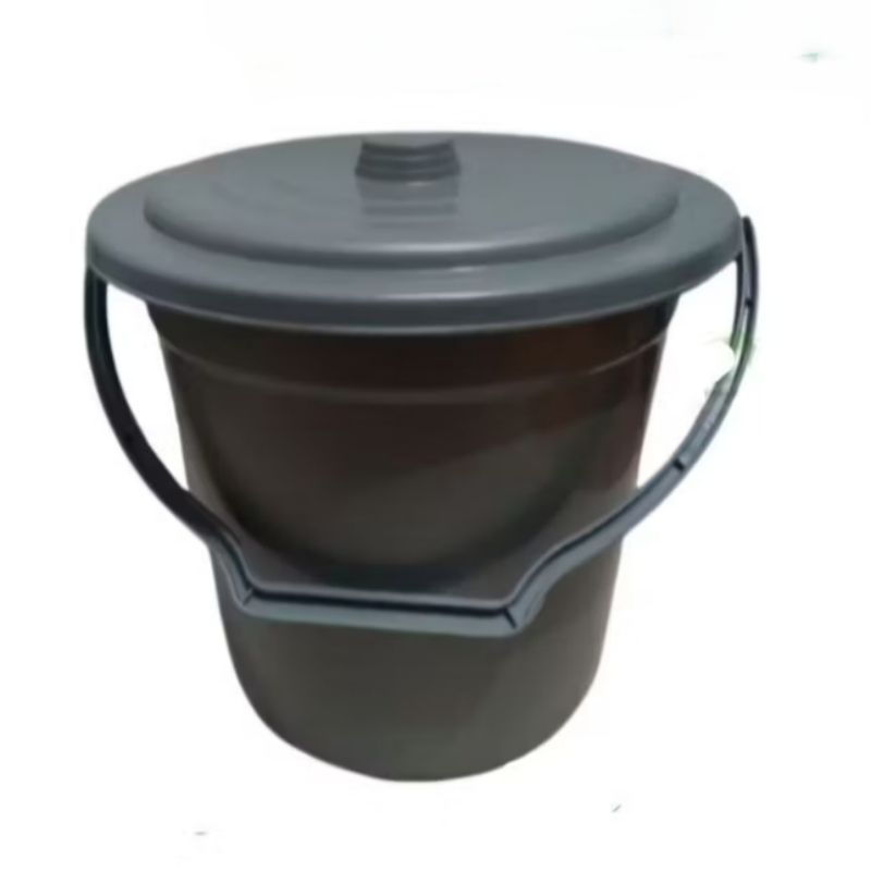 Ember Plastik 6 GL /Ember Abu Abu Ember Kamar Mandi Tutup Plastik