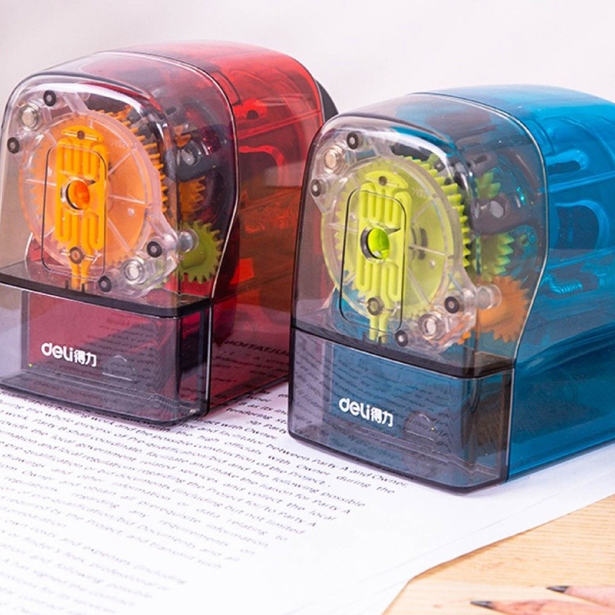 

Deli Rautan Putar Pensil Transparan φ8mm Pisau ekstra tajam 2 warna ER10800