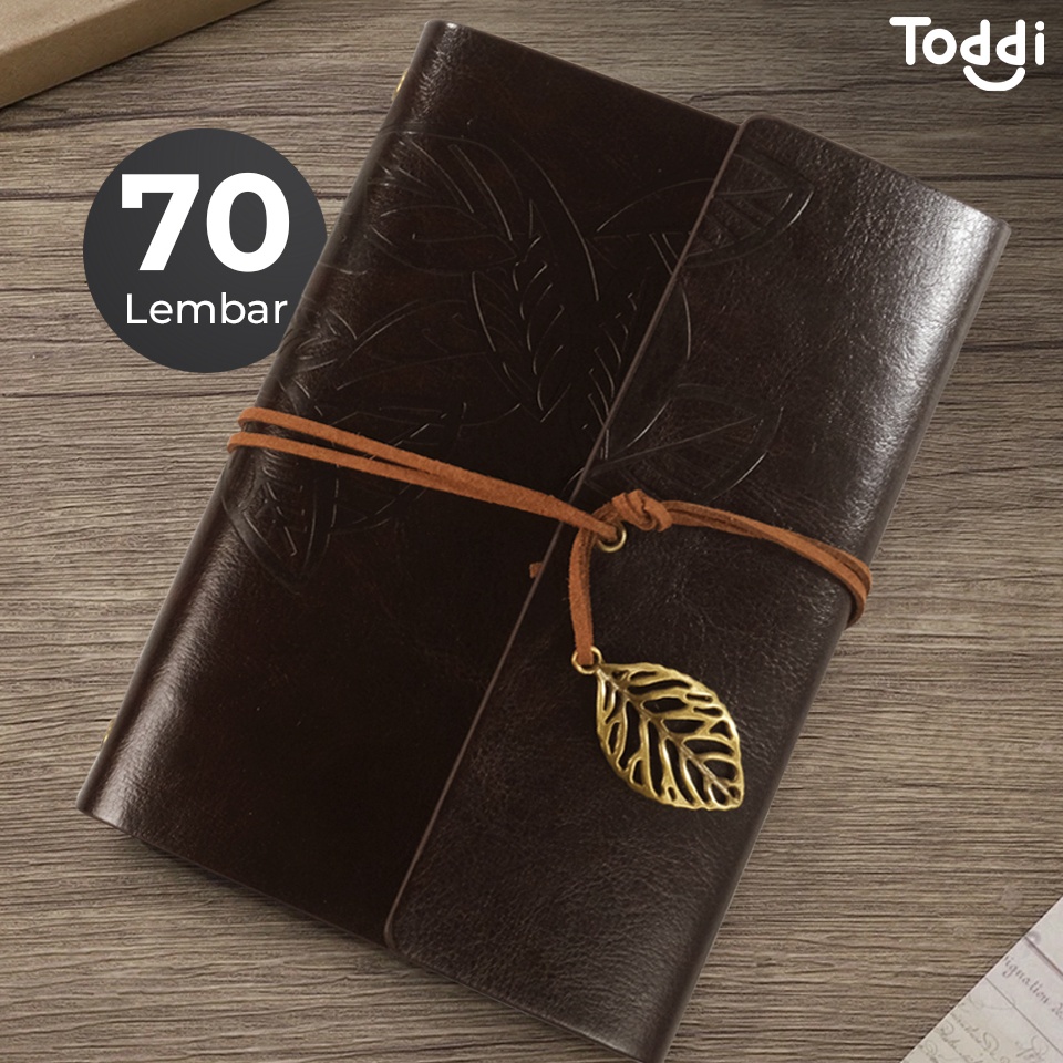 

KODE JWCR9 Buku Catatan Binder Kulit Retro Leaf B66 OMOT8MCF Coffee