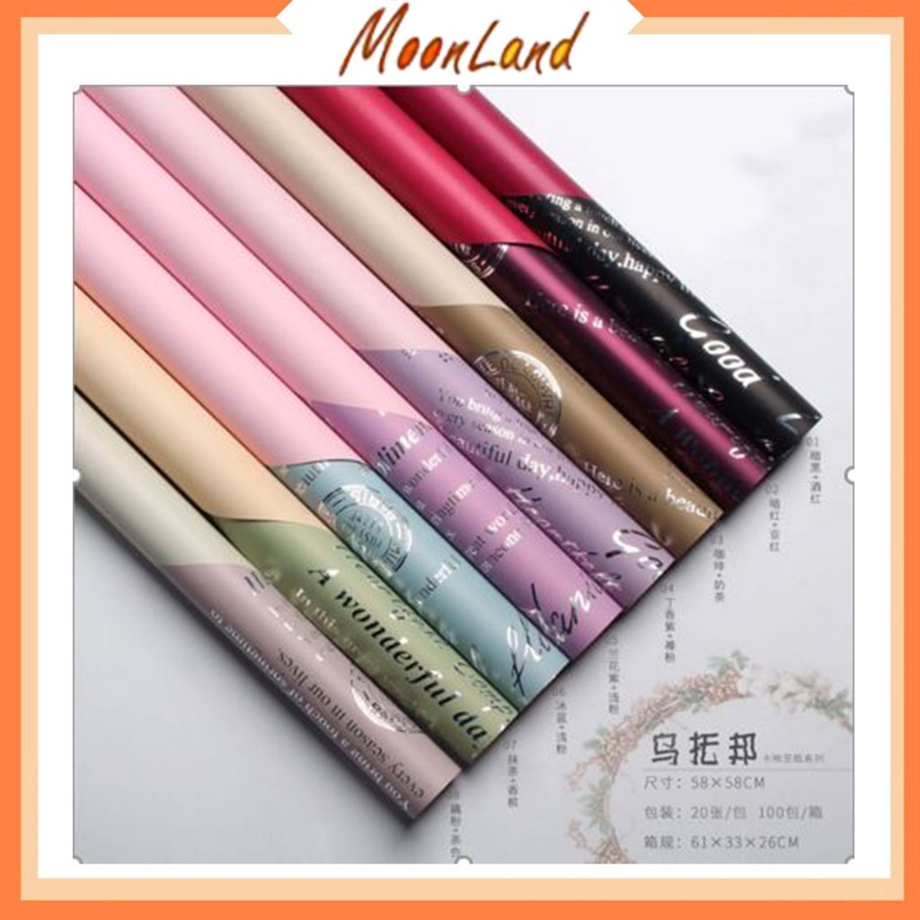 

20 Lembar Bicolor cellophane kertas bunga wrapping paper KB6017