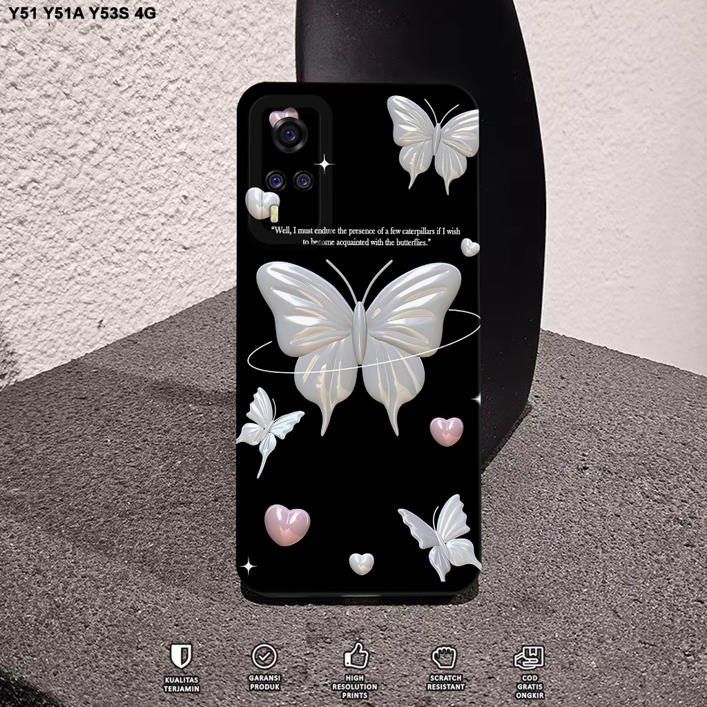 Case Vivo V2030 - Casing Hp Vivo V2030 Motif Butterfly - Softcase Vivo V2030 - Softcase Hp Vivo V203