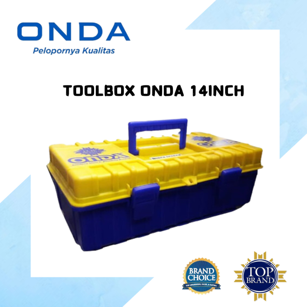 TOOLBOX 14" [[ ONDA ]] / TEMPAT PERKAKAS / BOX BENGKEL BAHAN KUAT UNTUK PERKAKAS