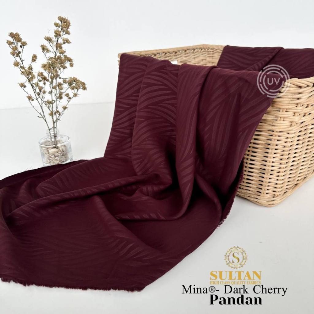 Kain Abaya Sultan Mina Anti Uv UPF 80 Emboss PANDAN