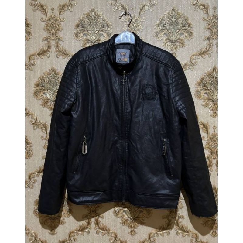 jaket biker casual like new coated
