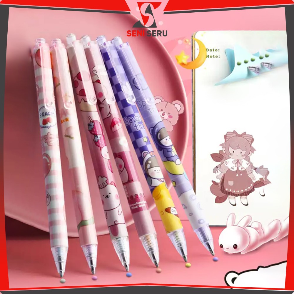 

Pulpen Lem Stik Cepat Kering Warna Permen DIY Stationery Pelajar / Pena Lem Pulpen Mekanik Ballpoint Motif Kartun Seni Seru A41