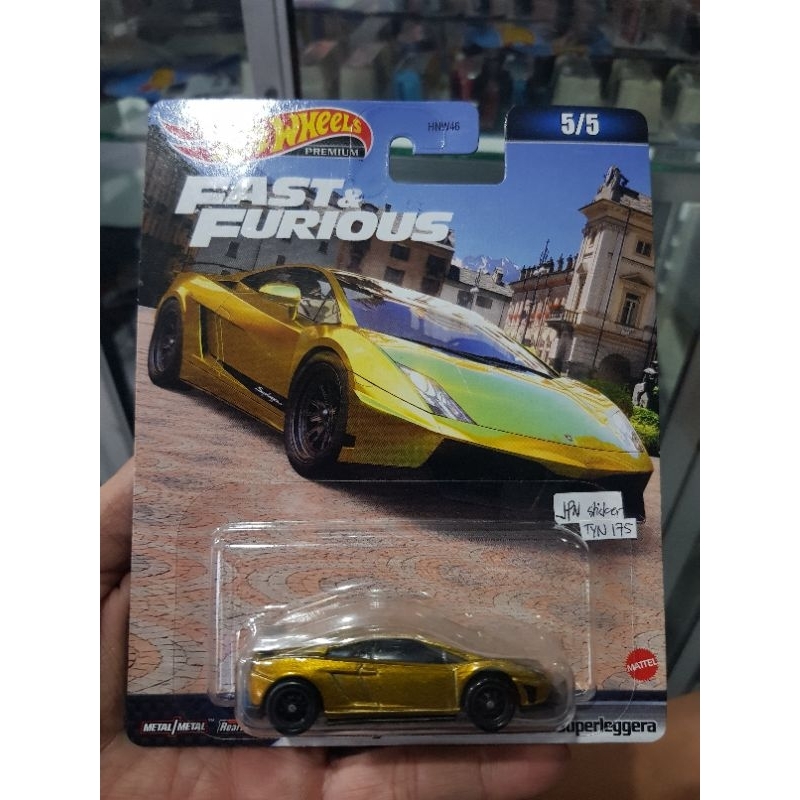 hot wheels premium fast furious  Lamborghini Gallardo Gold (japan sticker) 100% Original