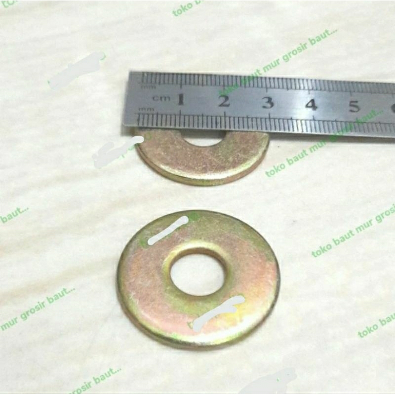 M10×30×4mm Ring plat m10 Lebar, Tebal (Kuning)