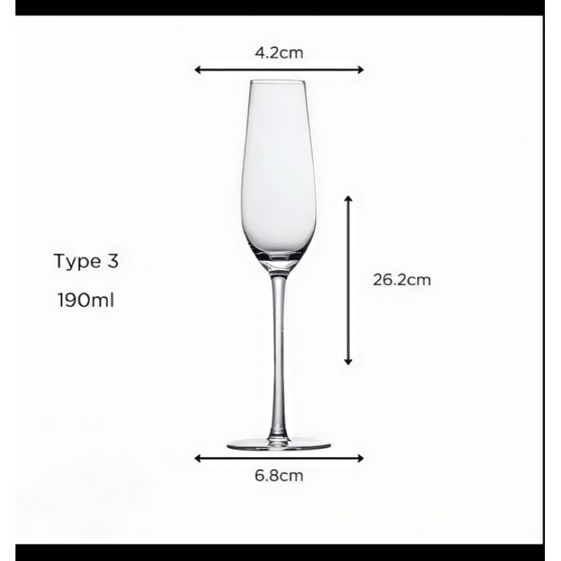 gelas/gelas tall flute 193ml/gelas wine/gelas kaca/gelas pesta/gelas tinggi