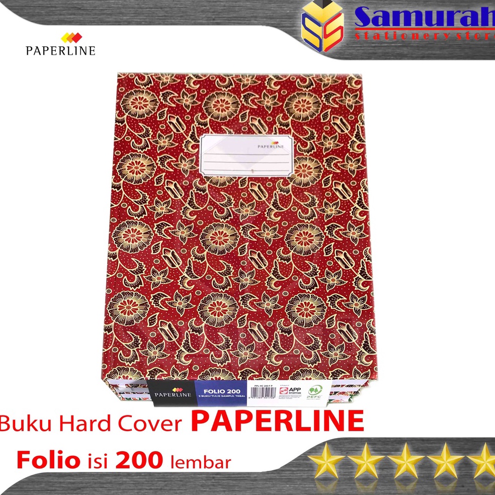 

KODE 6TWBV Buku Hard Cover Paperline Folio isi 2 lembar Buku Akutansi PPL F4 Catatan laporan Tebal