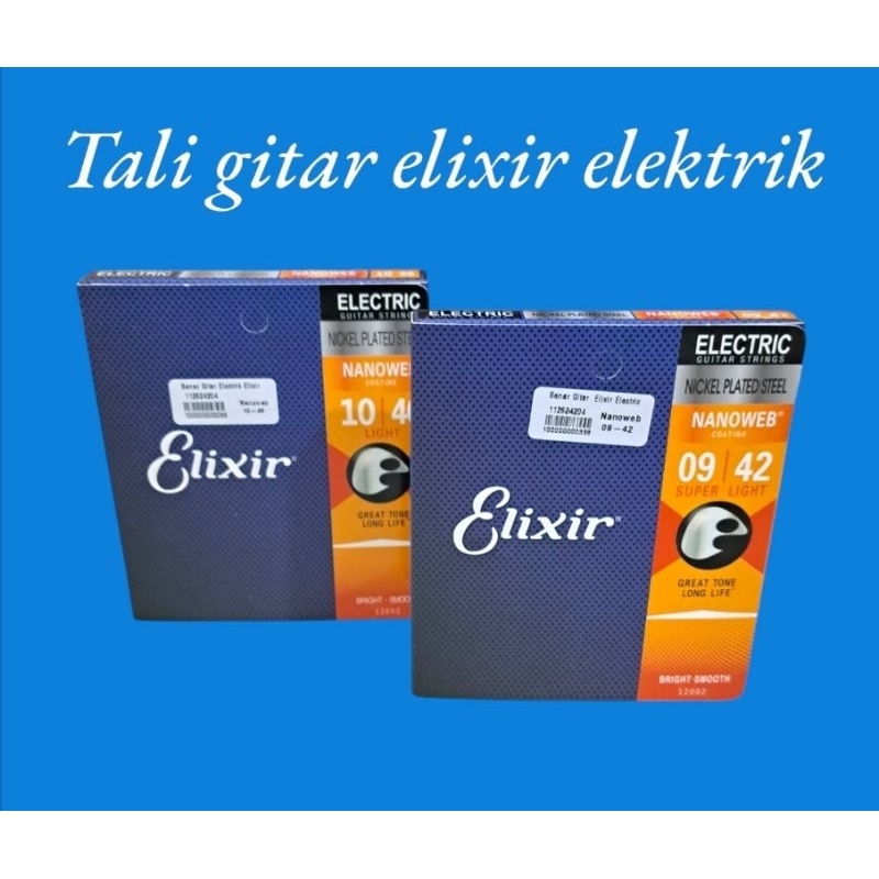 Tali Gitar / Senar Gitar Listrik / Elektrik ELIXIR Full Set 6 Tali ORIGINAL