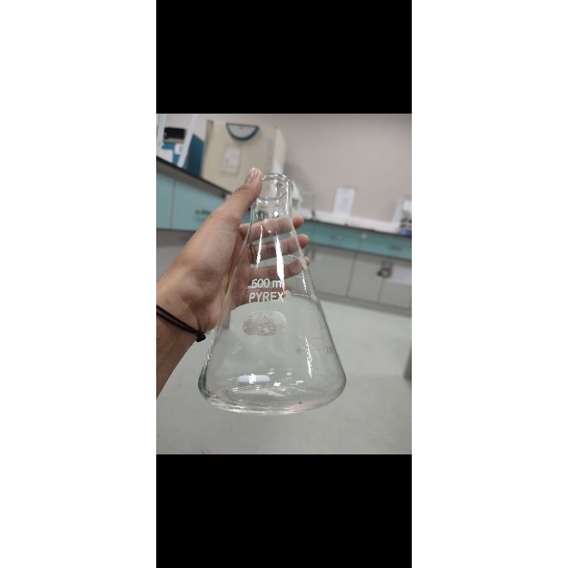 erlenmeyer kaca 500 ml pyrex iwaki