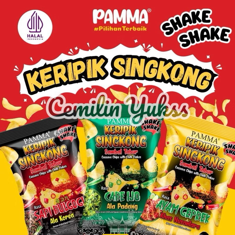 

Pamma Keripik Singkong Sambal Bubuk Rasa Sapi Bulgogi Singkong 60g Cabe Hijau Singkong Ayam Geprek