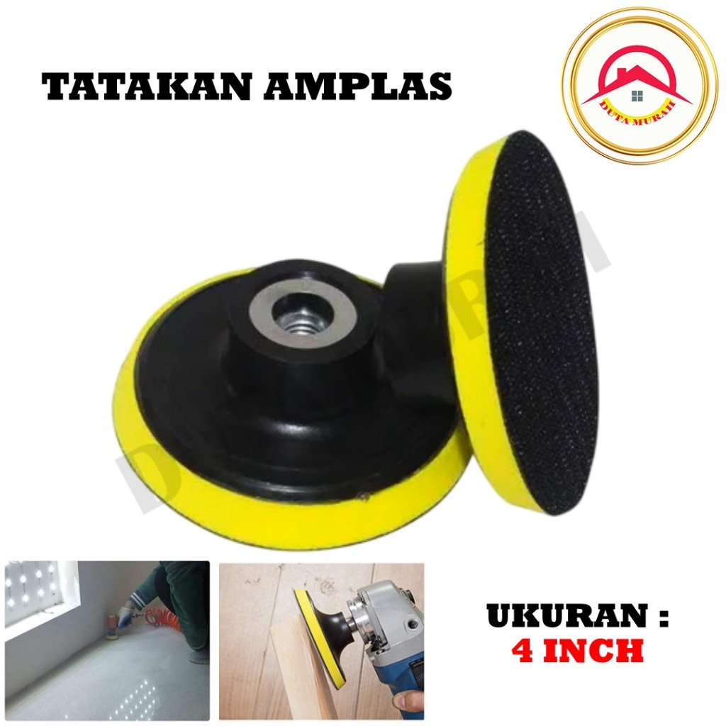 Mata Gerinda Poles Tatakan Amplas Gerinda 4 inch Velcro