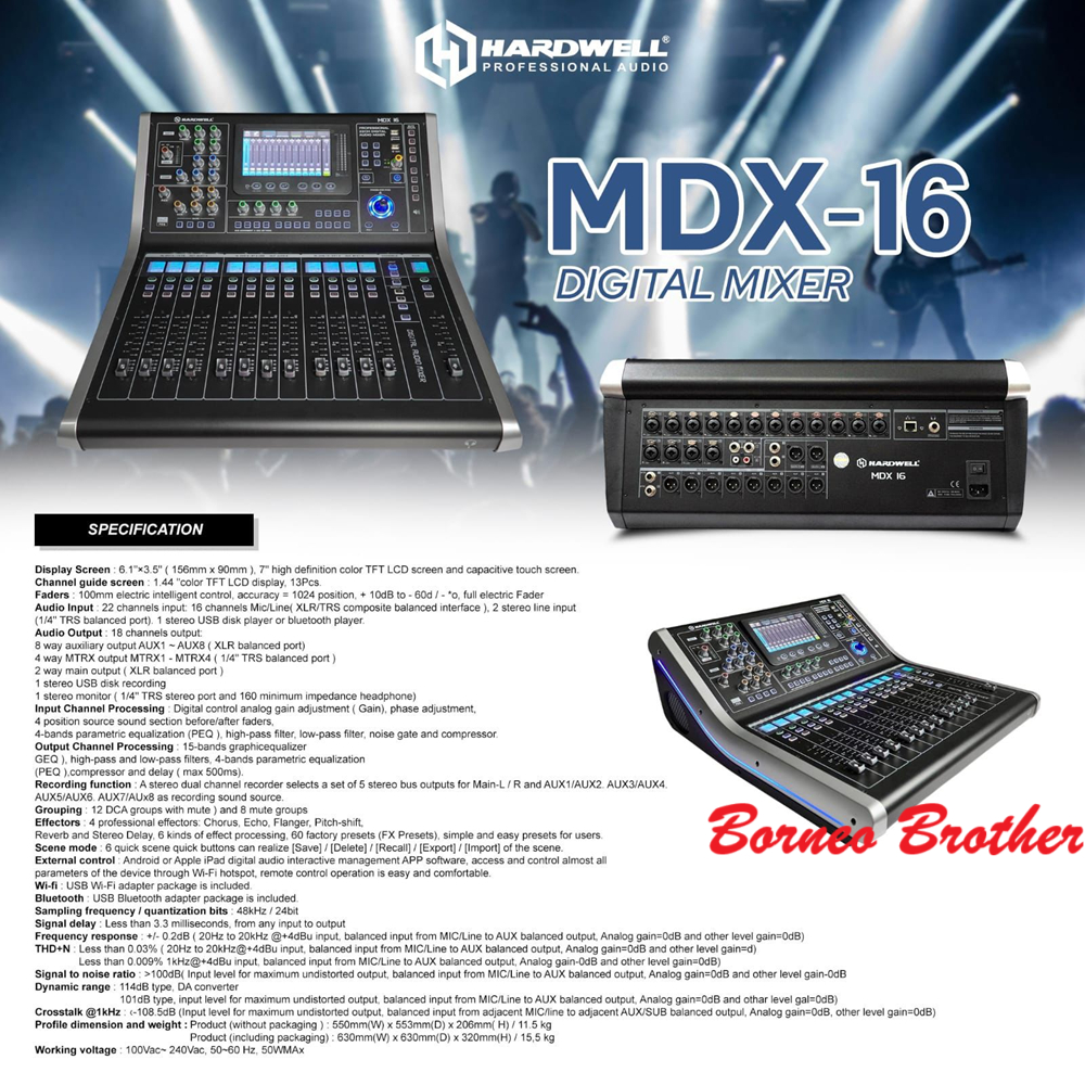 Hardwell MDX-16 Original Mixer Digital 16 Channel