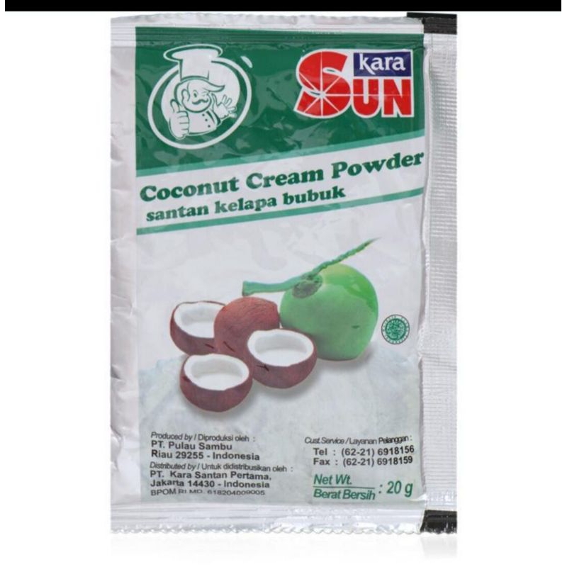 

sun kara coconut cream powder renteng isi 10 biji