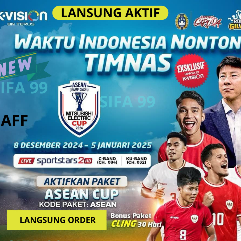 *SIFA 99 reciever K VISION PAKET TIM NAS K VISION  AFF PARABOLA TV c band dan kuband