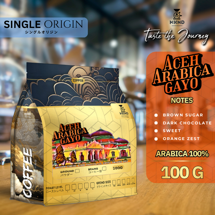

KOPI ARABIKA ACEH GAYO GRADE 1 SINGLE ORIGIN 100 GRAM | MKND COFFEE ROASTERY