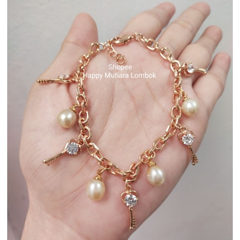 Gelang Mutiara LAUT Mutiara Lombok Asli Original