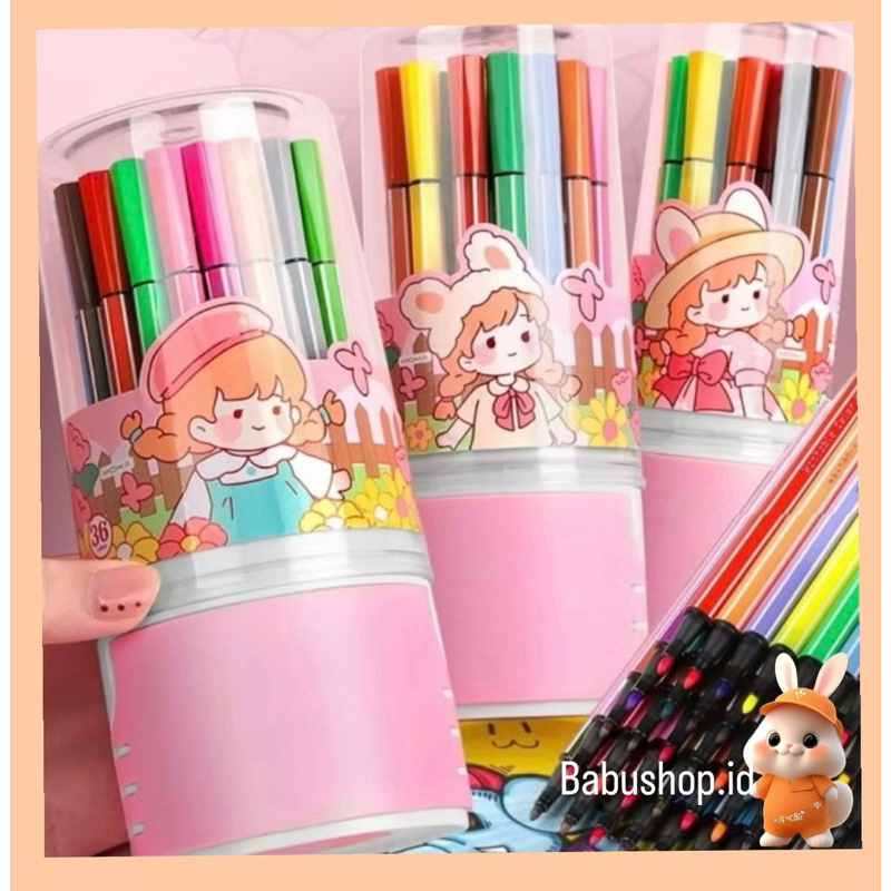 

BBS Aimilo Spidol Anak 1 Set Pulpen MarkerSpidol Warna Warni 12/24/36/48 Warna