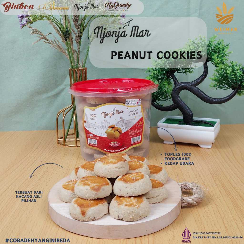 

Njonja Mar Kue Kacang Peanut Cookies @600 Gr Kacang Asli/Pcs