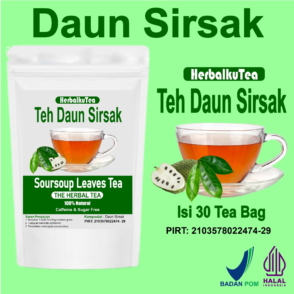 

TEH DAUN SIRSAK / SOURSOP LEAF TEA - HerbalkuTea