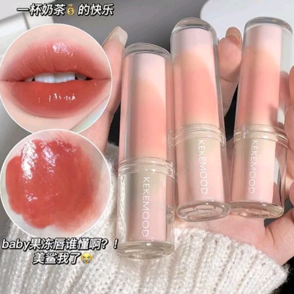 Stock ready READYKEKEMOOD LINGGUANG LIPBALM LIPSTICK MELEMBABKAN BIBIR  KEKEMOOD LIPSTICK WATERY GLO