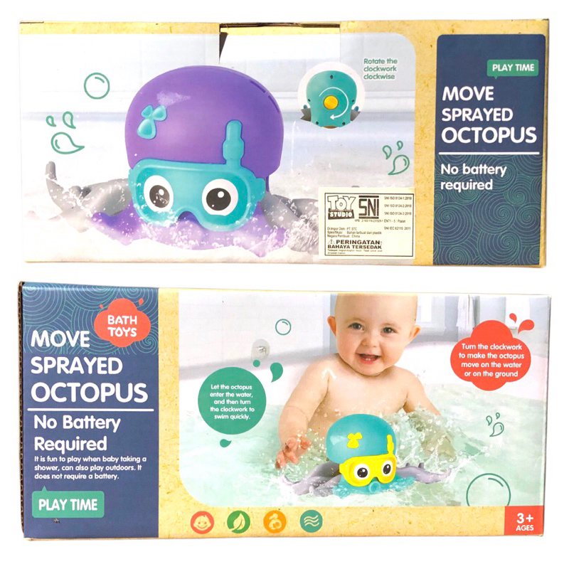 Move Sprayed Octopus Bath Toys l Funny Octopus Toys