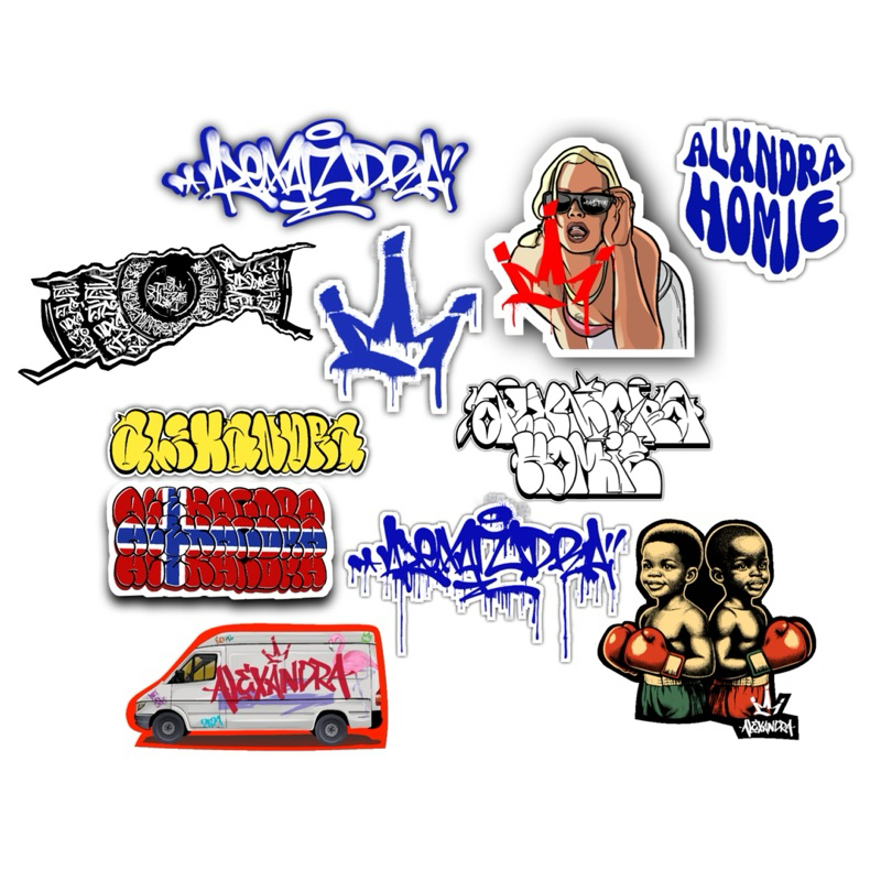 

Alexandra Stiker Pack Grafftac Waterproff High Quality stiker helm laptop