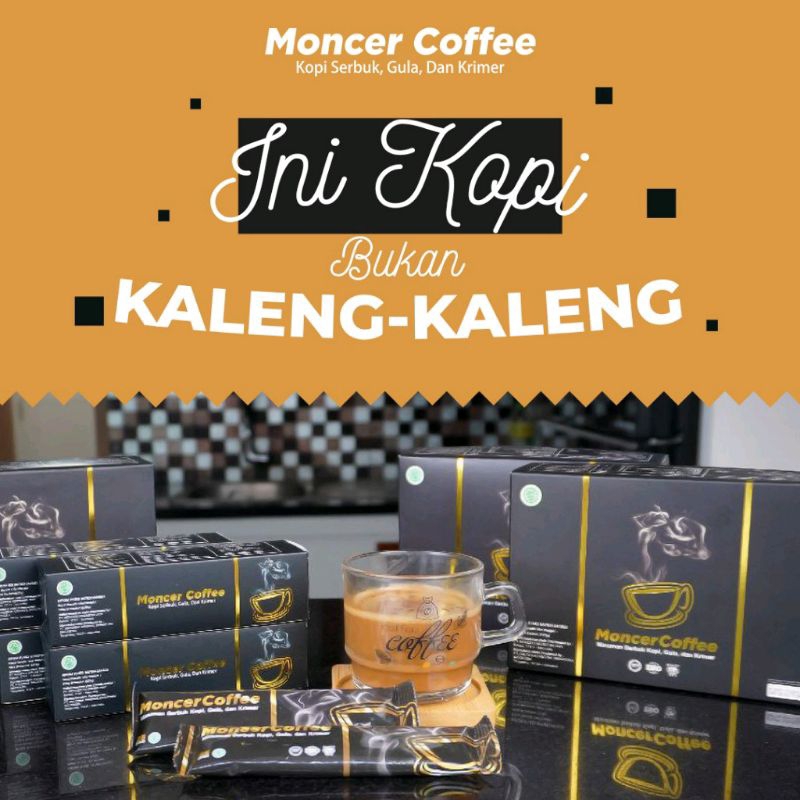 

1 box 8 sachet Monceer Coffee Original - Kopi Gingseng Gula Aren - Kopi Kuat Tahan Lama Penambah Stamina Durasi Pria Sudah BPOM