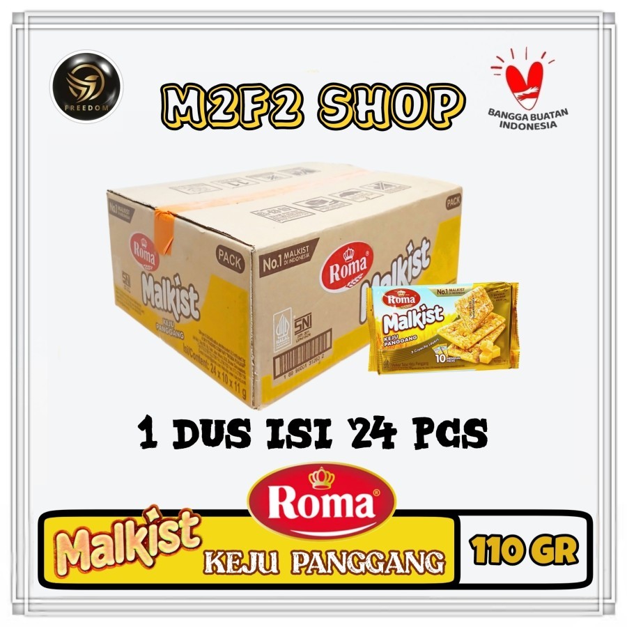 

Roma Biskuit Malkist Keju Panggang Grilled | Cheese 10 Individual Packs - 110 gr (Kemasan Karton)