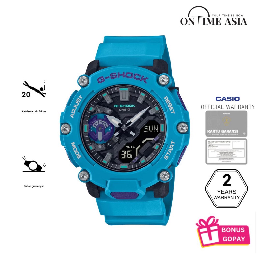 Casio G-Shock GA-2200-2ADR / GA-2200-2A Original & Garansi