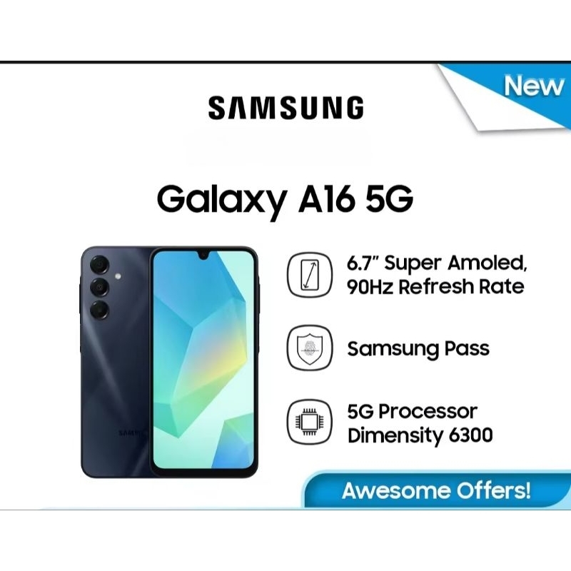Samsung a16 5G 8/256 nfc ram 8gb 256gb baru new garansi resmi samsung sein indonesia